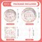96 Pcs Rose Gold Baby Shower Tableware Set - Serves 24 (Baby Girl)
